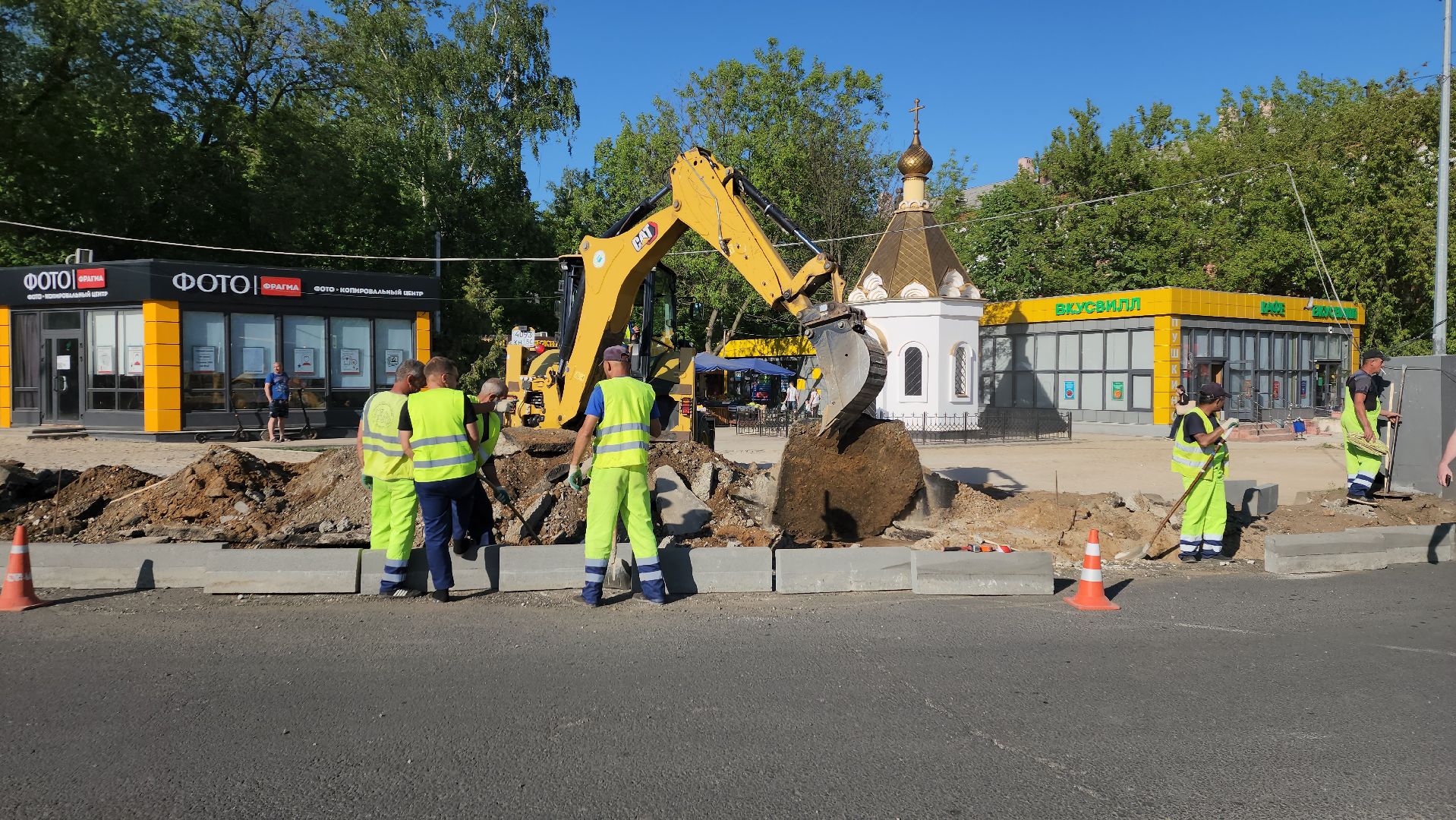 пушкино, дорожный ремонт, проспект, дороги, круговое движение,