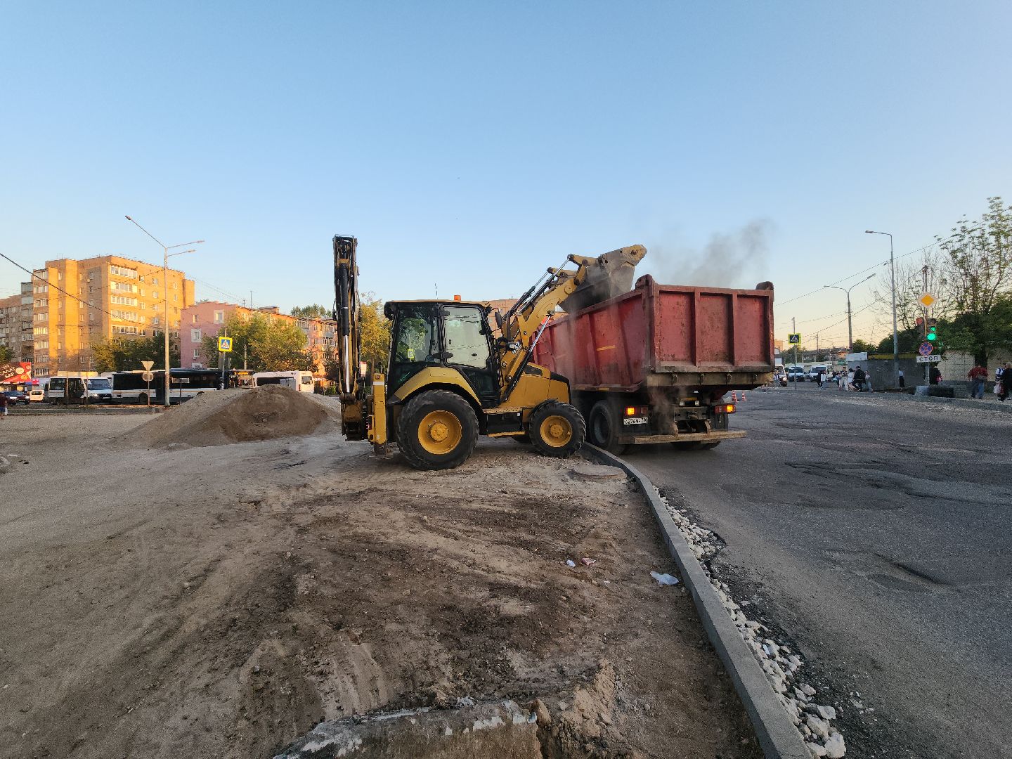 пушкино, дорожный ремонт, проспект, дороги, круговое движение,