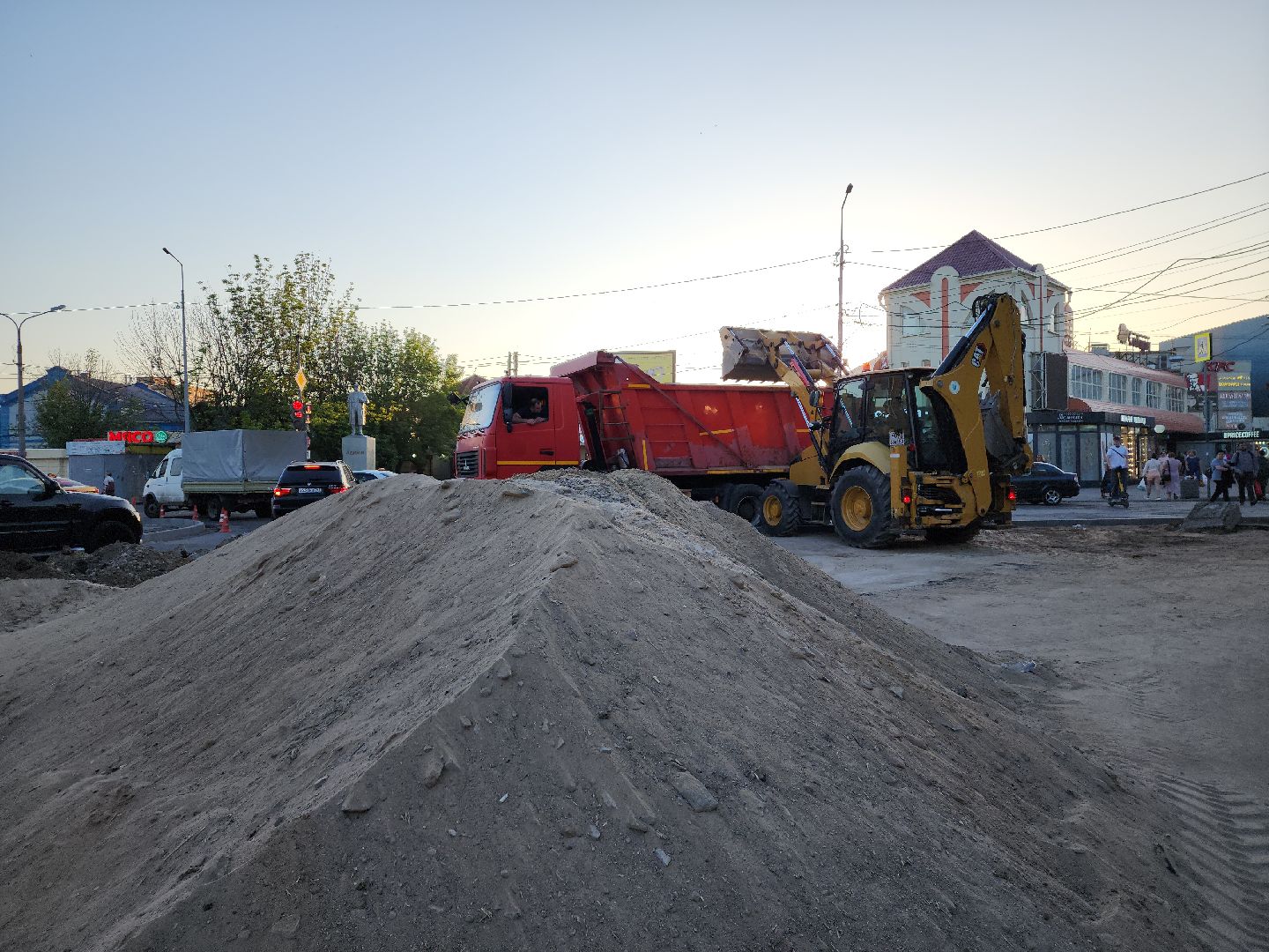 пушкино, дорожный ремонт, проспект, дороги, круговое движение,