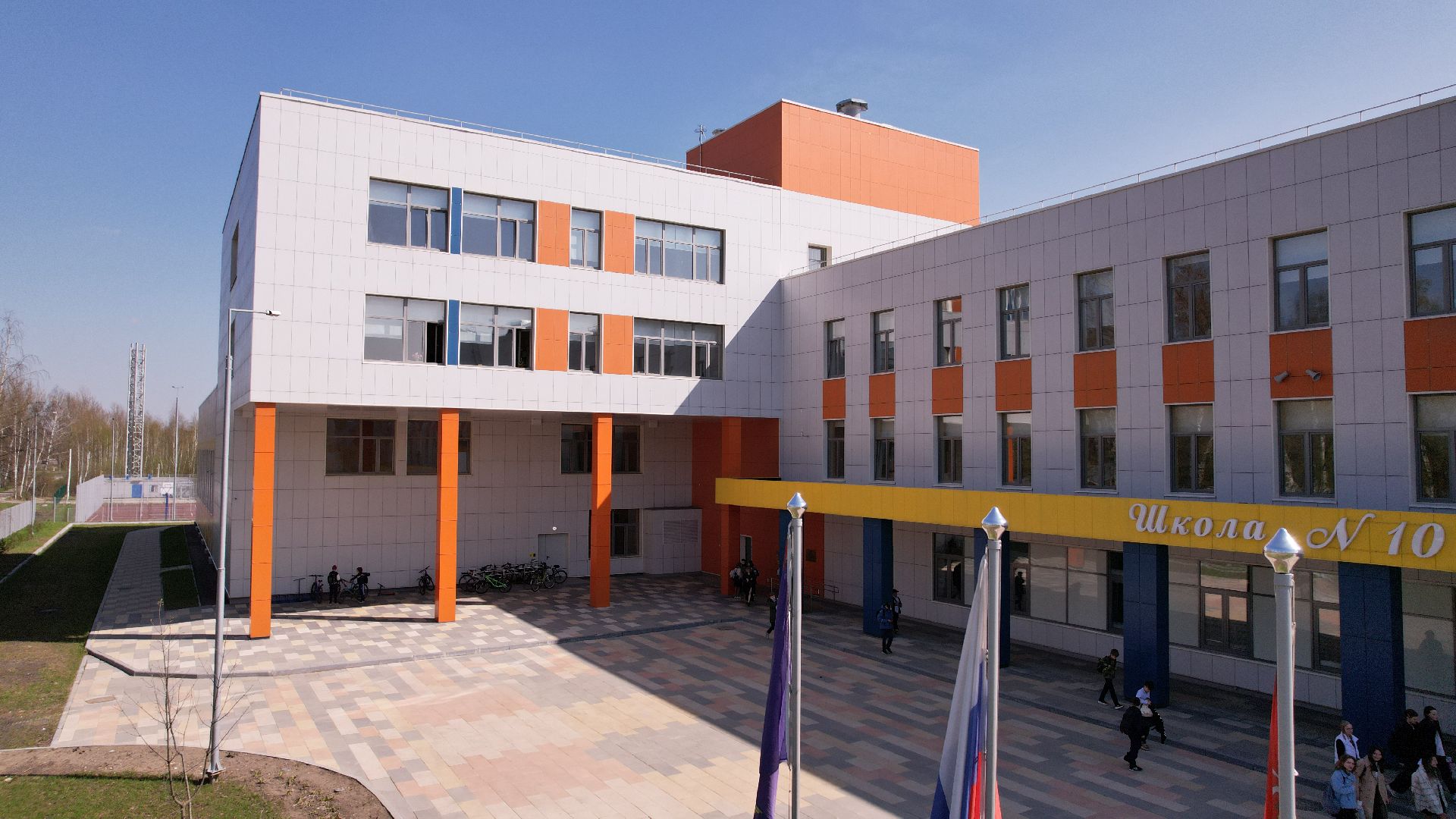 видео с коптера, павлово-посадский городской округ, школа,