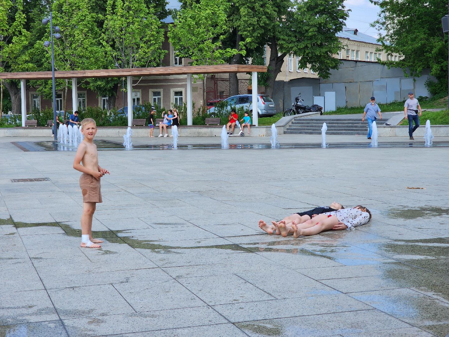 Фонтанная площадь, лето, погода, Ногинск, Богородский городской округ,