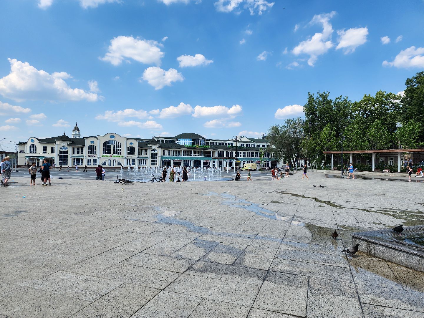 Фонтанная площадь, лето, погода, Ногинск, Богородский городской округ,