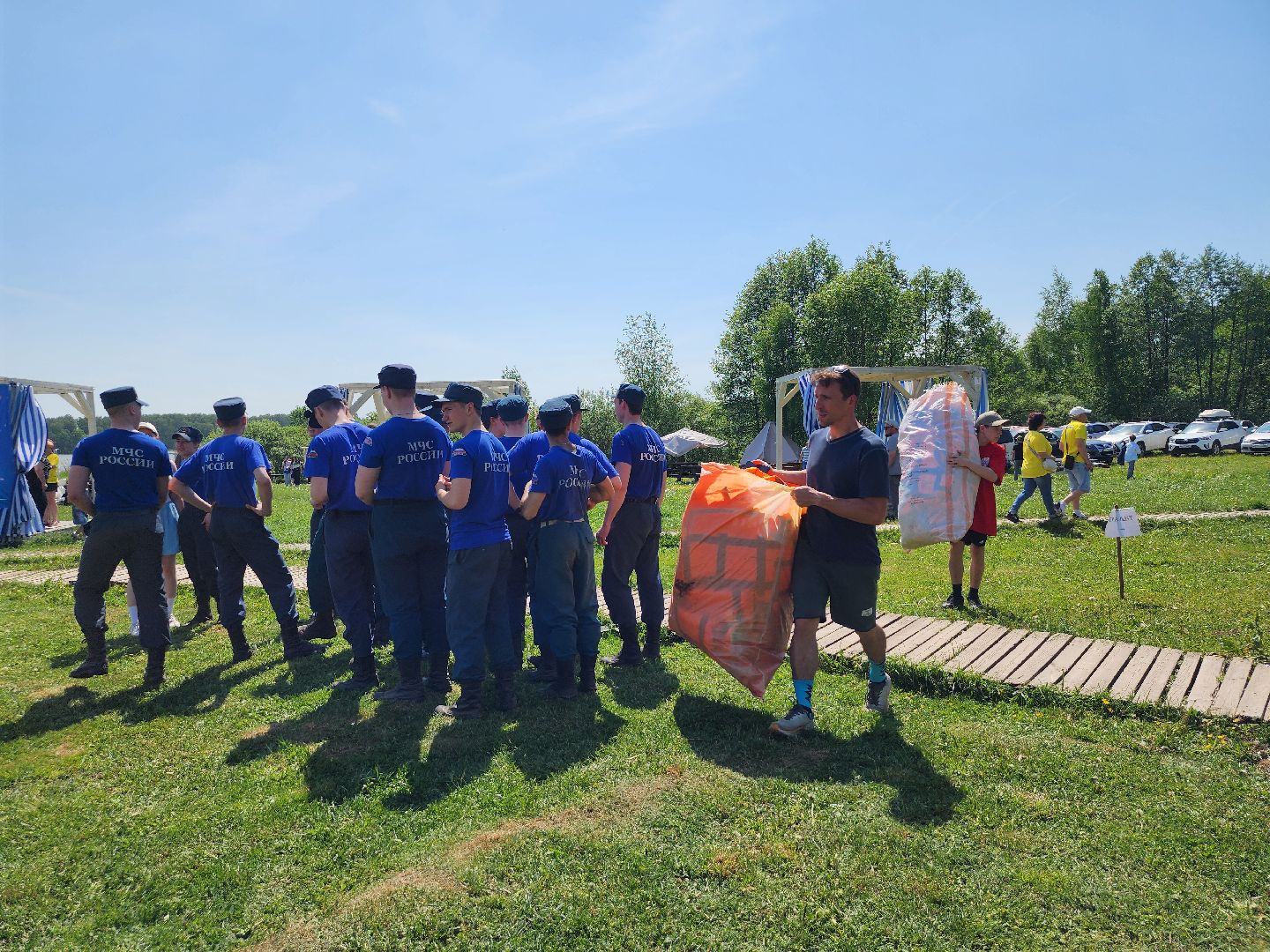 экологическая акция, очистка водоема, Бисеровское озеро, Бисерово, Богородский городской округ,