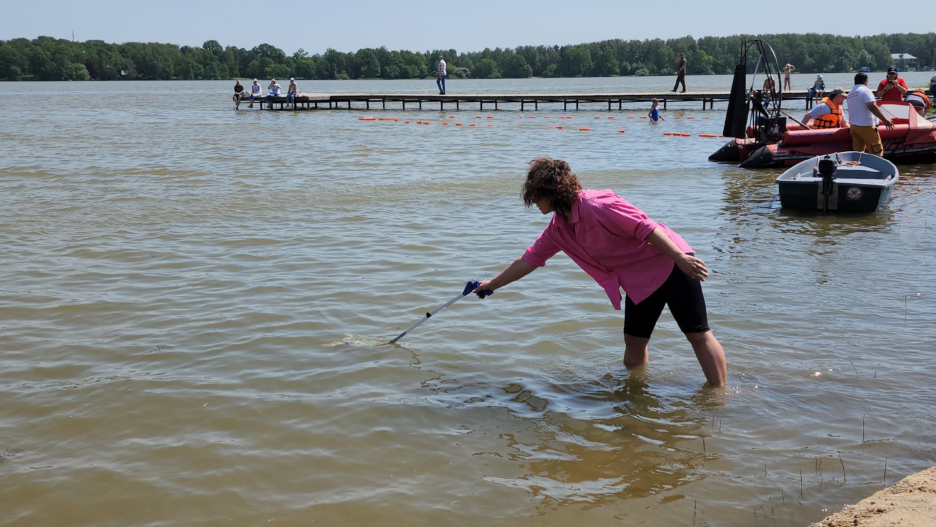 экологическая акция, очистка водоема, Бисеровское озеро, Бисерово, Богородский городской округ,