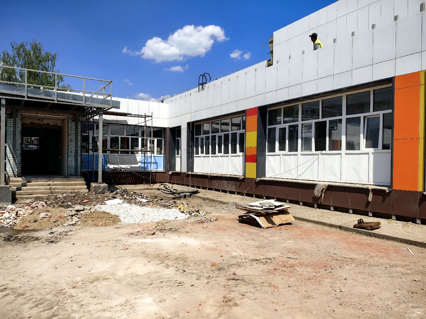 капитальный ремонт, школа, отделочные работы, фасад, благоустройство,
