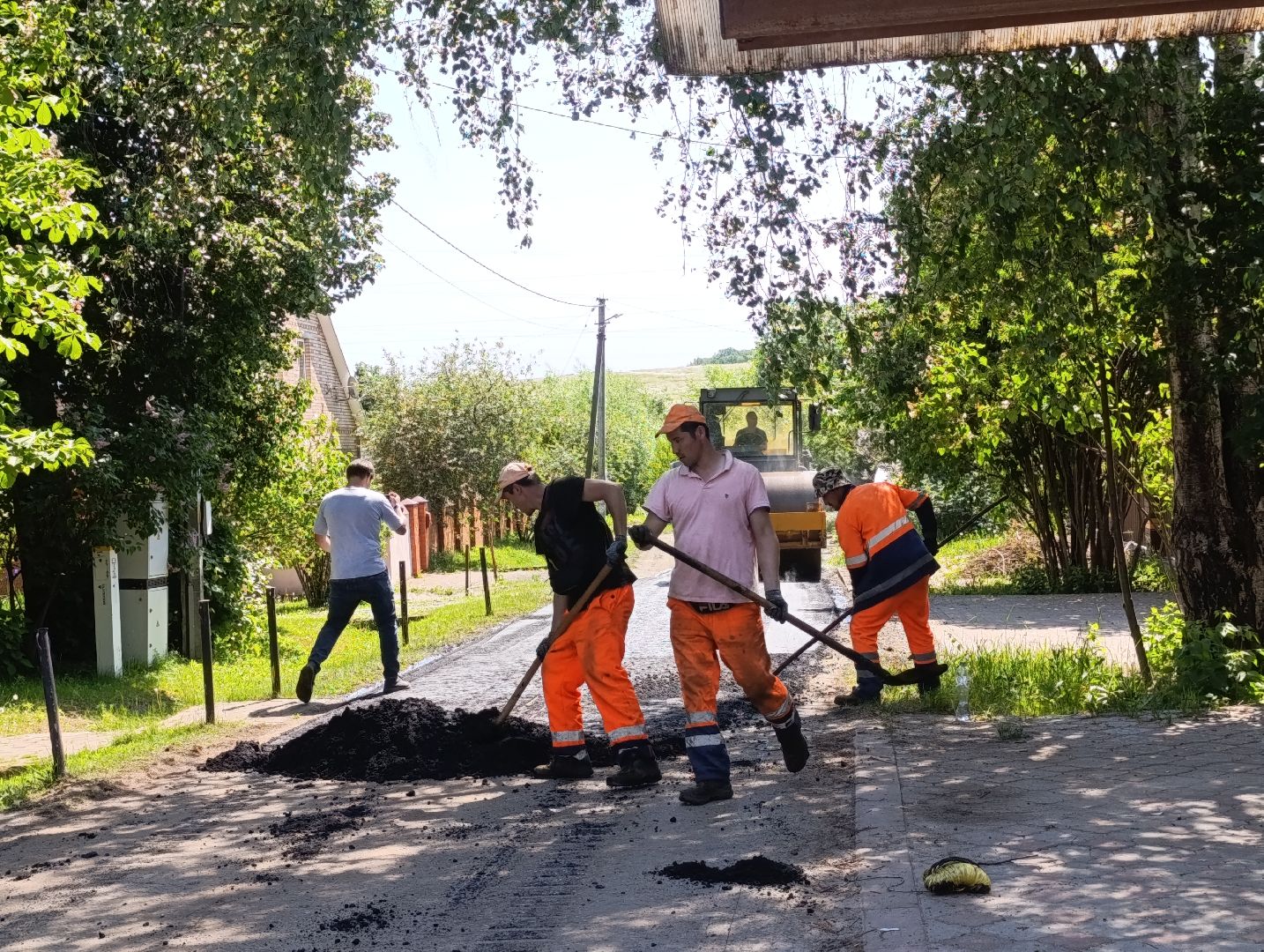Бронницы, Ремонт дороги, Ремонт в Бронницах, Улица Рабочая, Новый асфальт, Укладка асфальта,