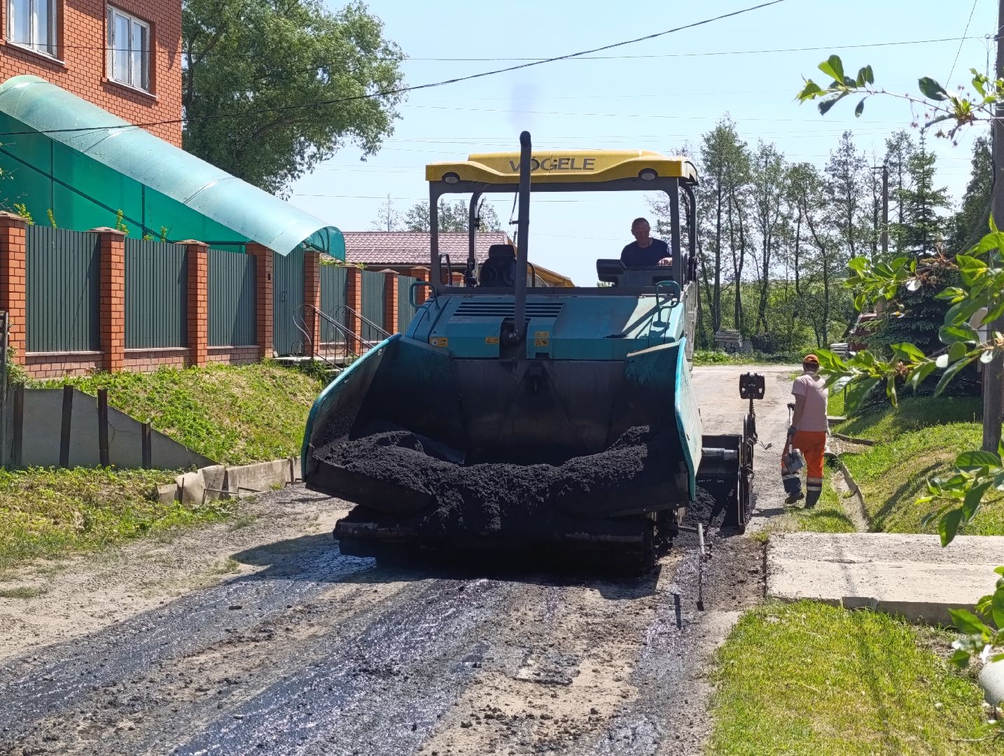 Бронницы, Ремонт дороги, Укладка асфальта, Ремонт дороги на улице Колхозная,