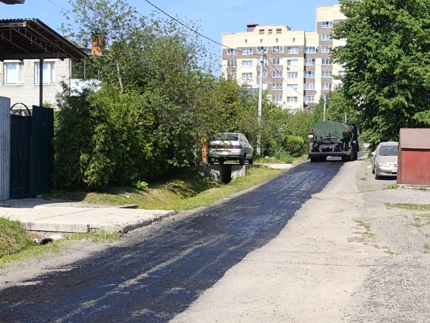 Бронницы, Ремонт дороги, Укладка асфальта, Ремонт дороги на улице Колхозная,