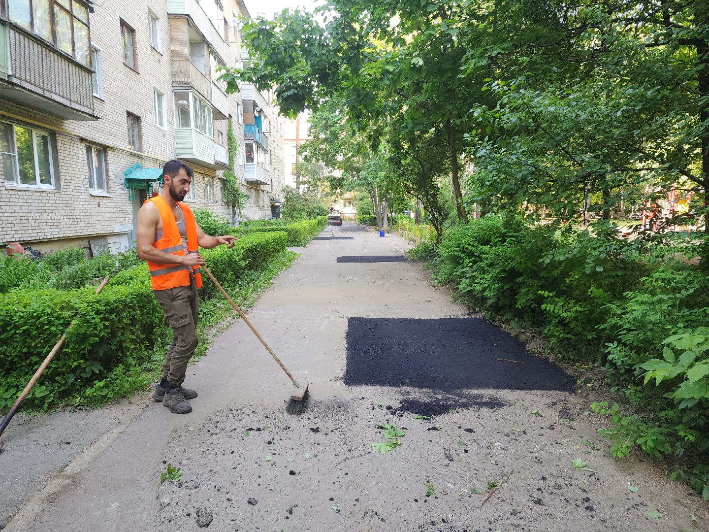 пушкино, благоустройство, ямочный ремонт, дворовая территория,