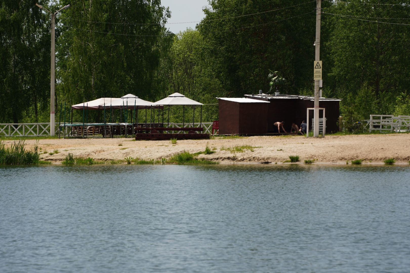 Рошаль, озеро Юбилейное, пляж, летнее кафе, Большая Шатура,