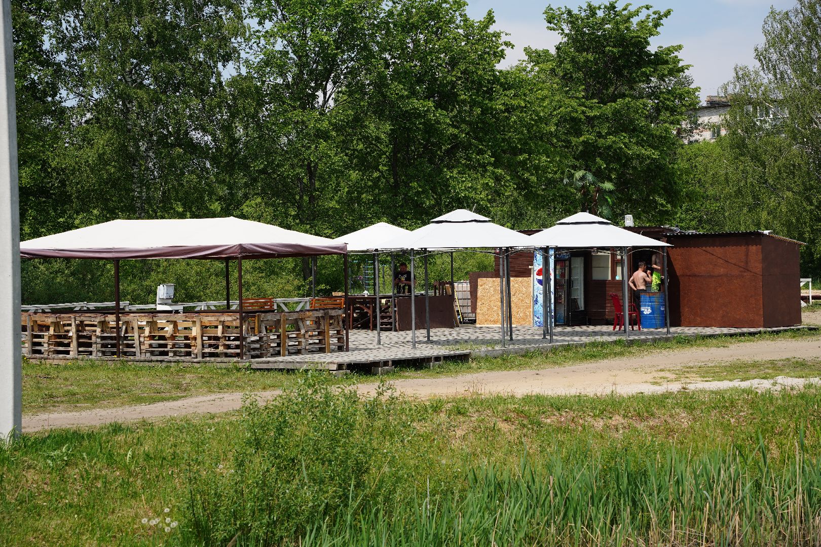 Рошаль, озеро Юбилейное, пляж, летнее кафе, Большая Шатура,