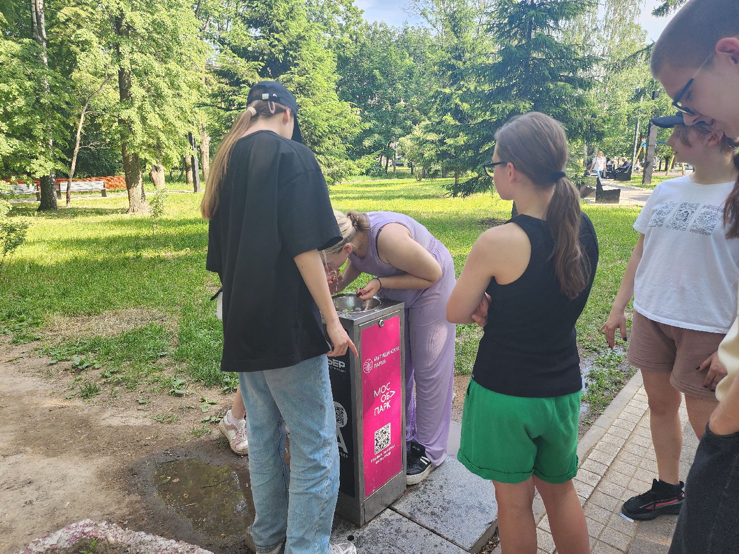 Питьевой фонтанчик, Мытищи, парк мира,