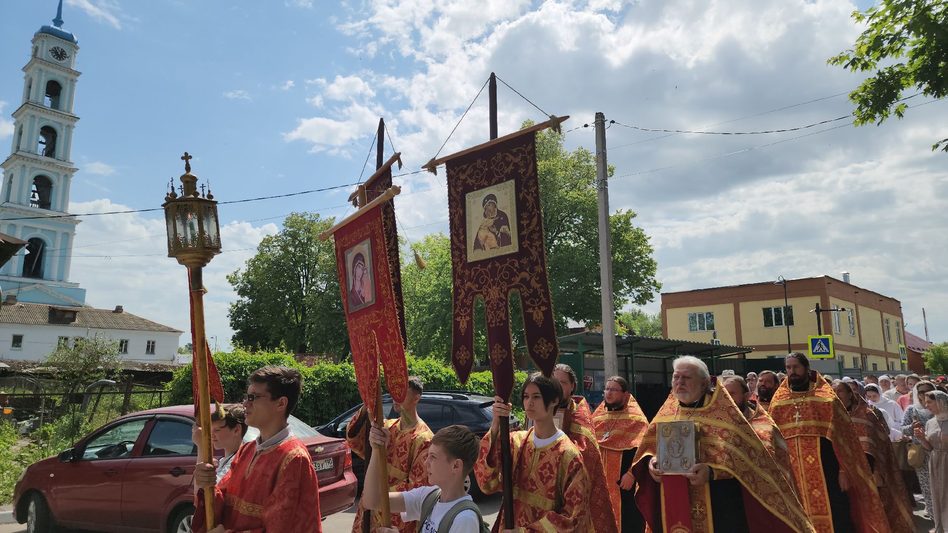 кашира, детский крестный ход, пасха, православие, церковь, преображенский собор, введенский храм,