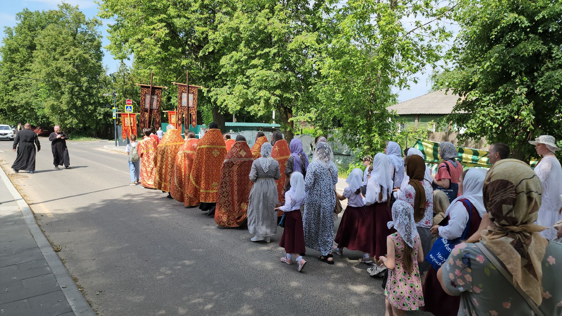 кашира, детский крестный ход, пасха, православие, церковь, преображенский собор, введенский храм,