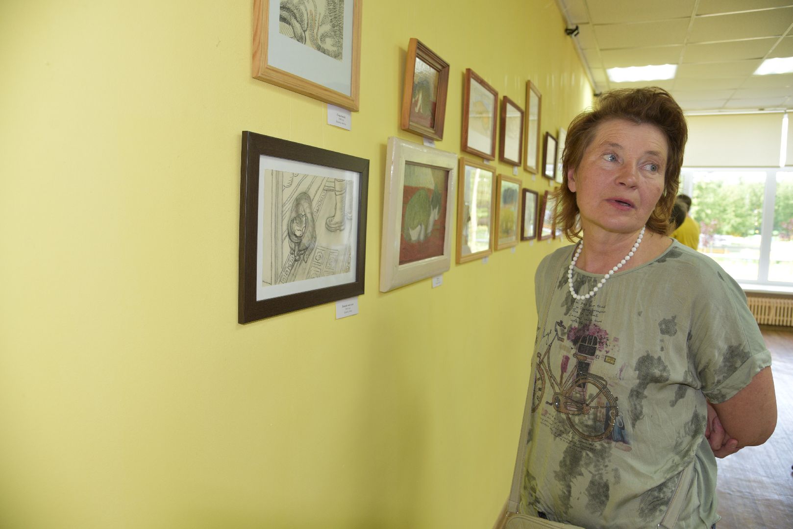 лотошино, лотошинская библиотека, выставка картин, культура,