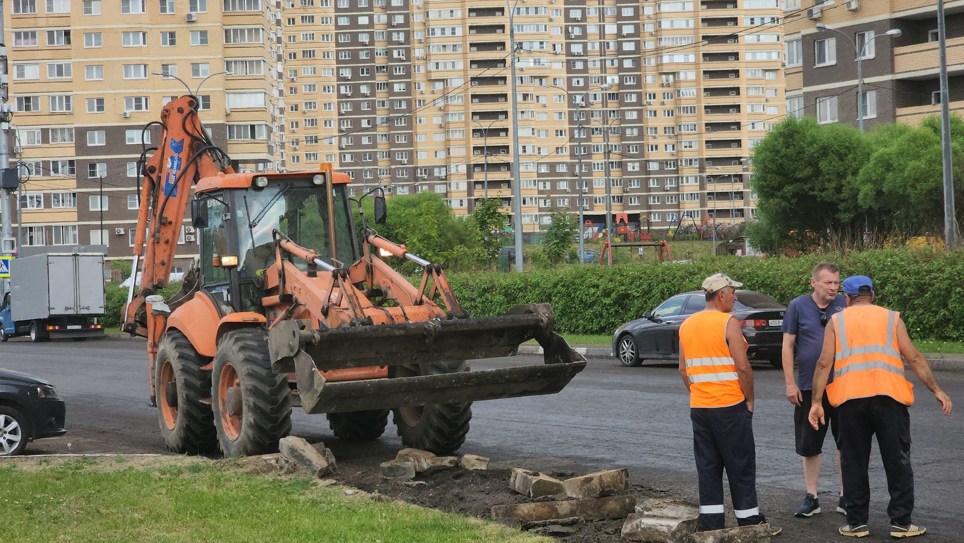 долгопрудный, бордюр, ремонт, асфальт, благоустойство,