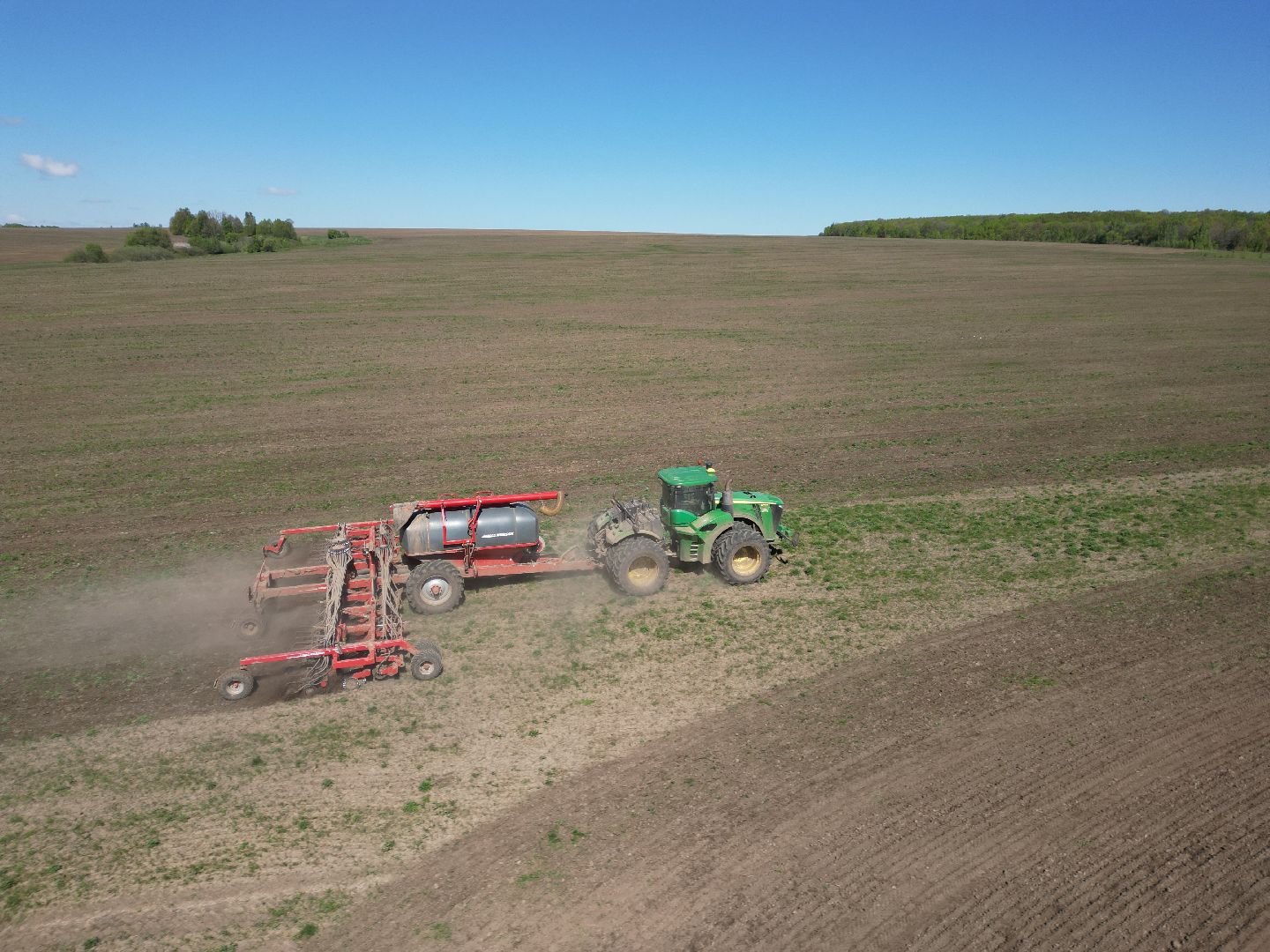 видео с коптера, серебряные пруды, посевная,