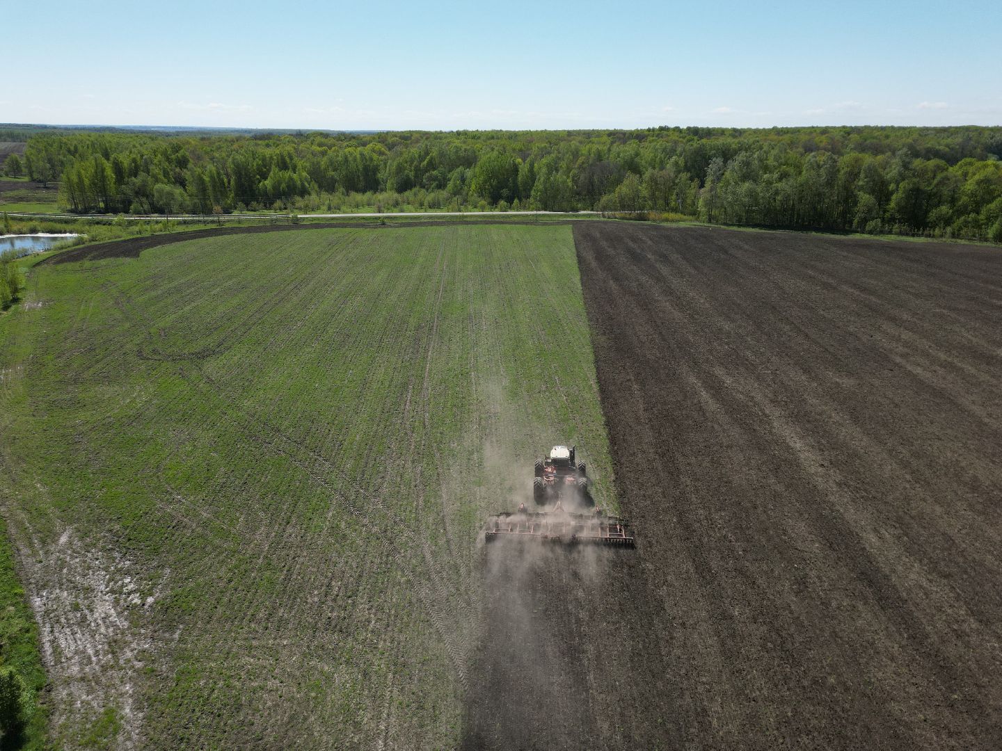 видео с коптера, серебряные пруды, посевная,