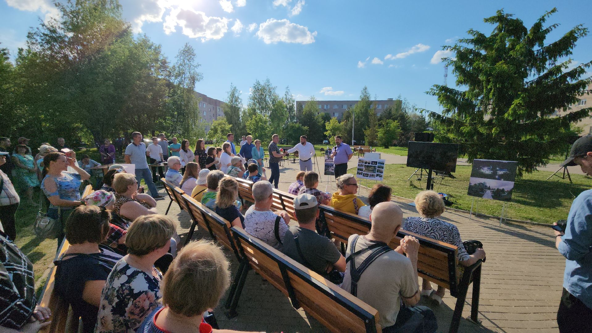 сквер, сквер Солнышко, колюбакино, благоустройство, реконструкция сквера, руза, рузский городской округ,