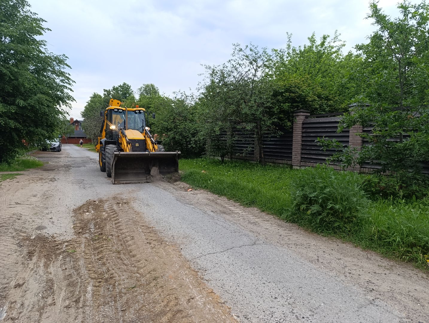 Бронницы, Ремонт дороги, Огородный переулок, Новый асфальт, Подготовка к укладке асфальта,