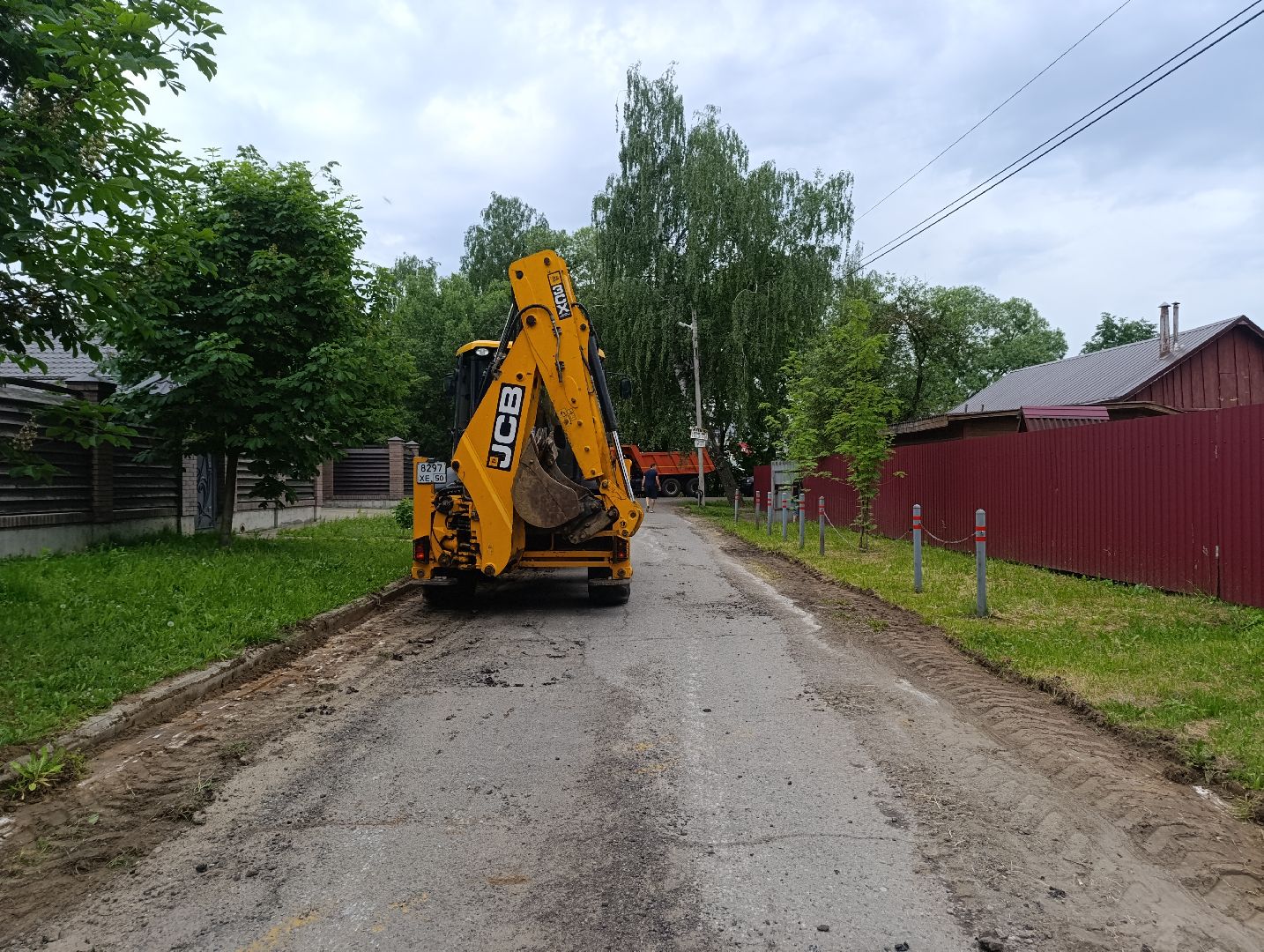 Бронницы, Ремонт дороги, Огородный переулок, Новый асфальт, Подготовка к укладке асфальта,