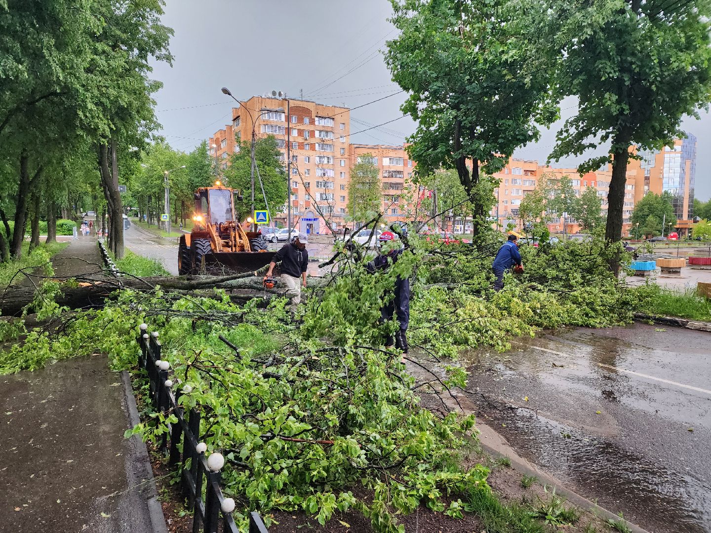 красноармейск, г.о. пушкинский, ликвидация последствий непогоды, дороги,