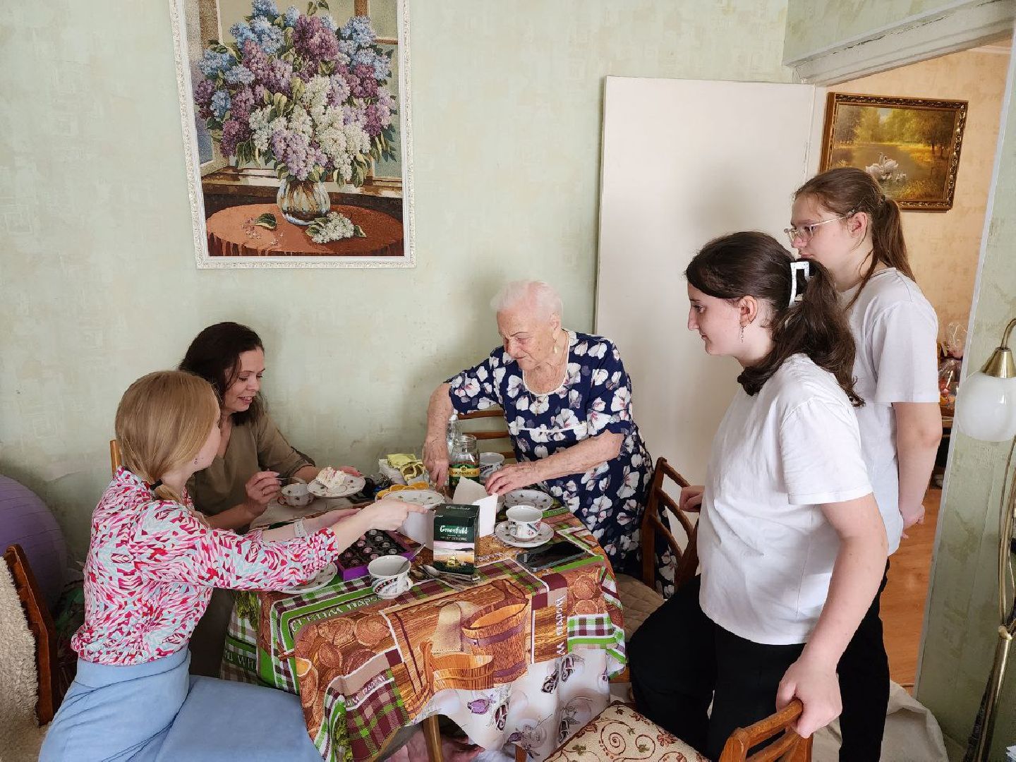 чехов, общество, ветеран вов, школьники, поздравление ветерана,