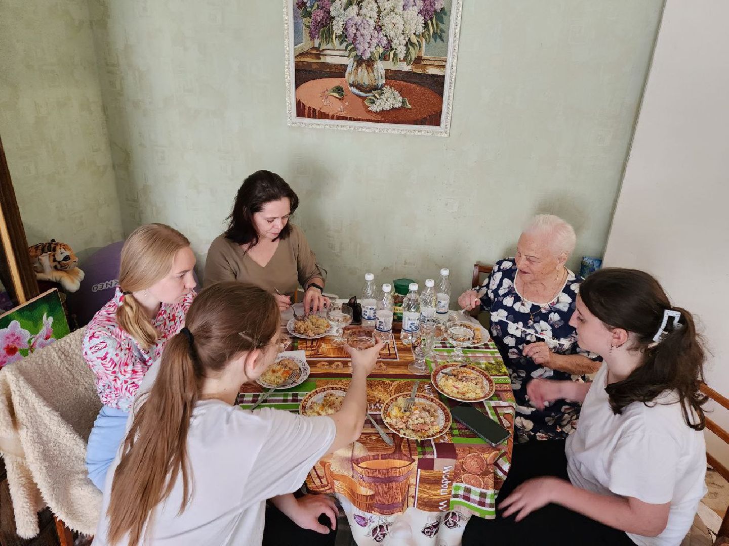 чехов, общество, ветеран вов, школьники, поздравление ветерана,