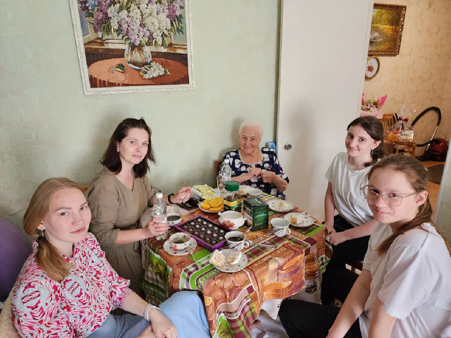 чехов, общество, ветеран вов, школьники, поздравление ветерана,