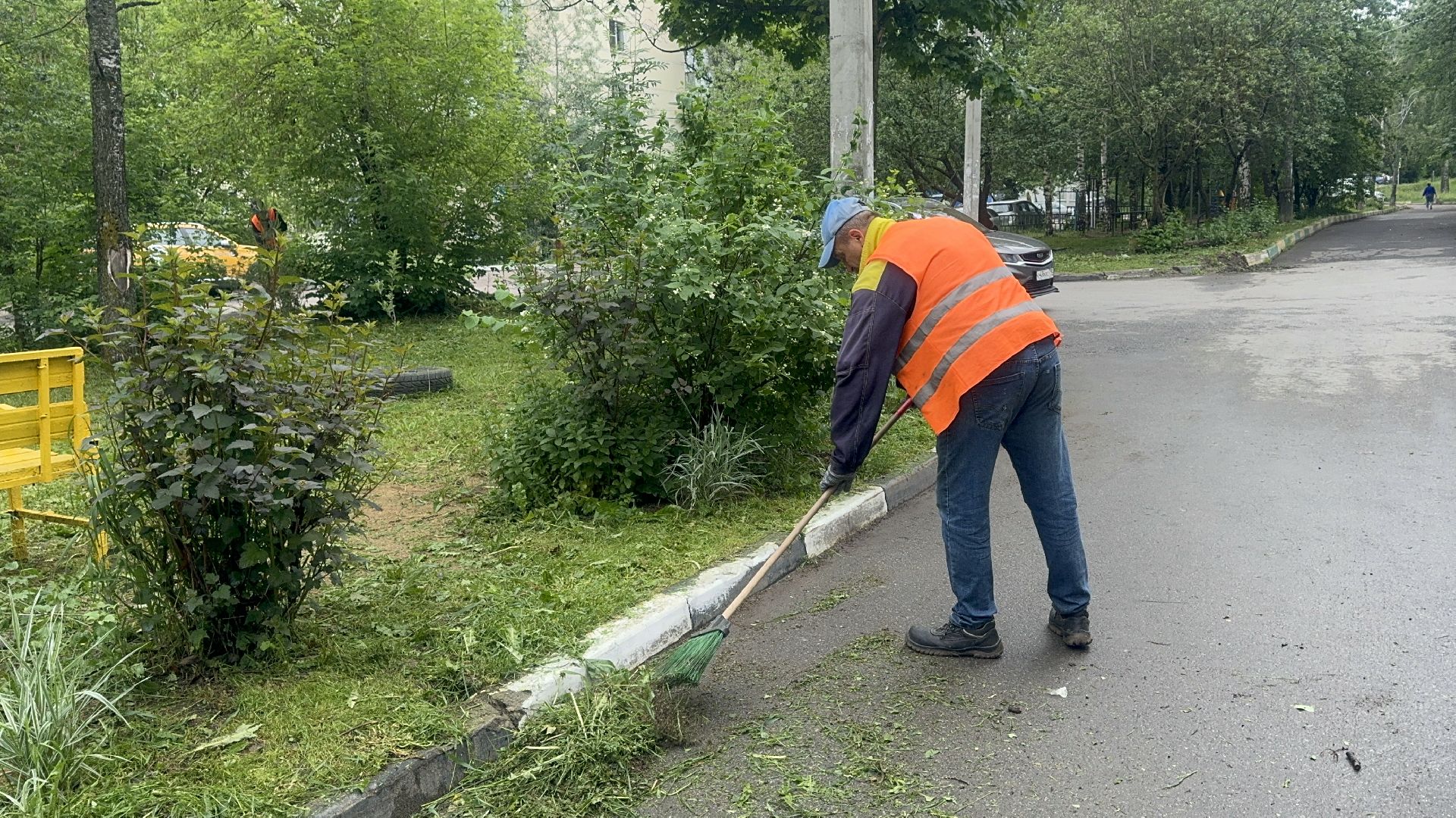 Солнечногорск, благоустройство, уборка дворов, покос травы, жители,