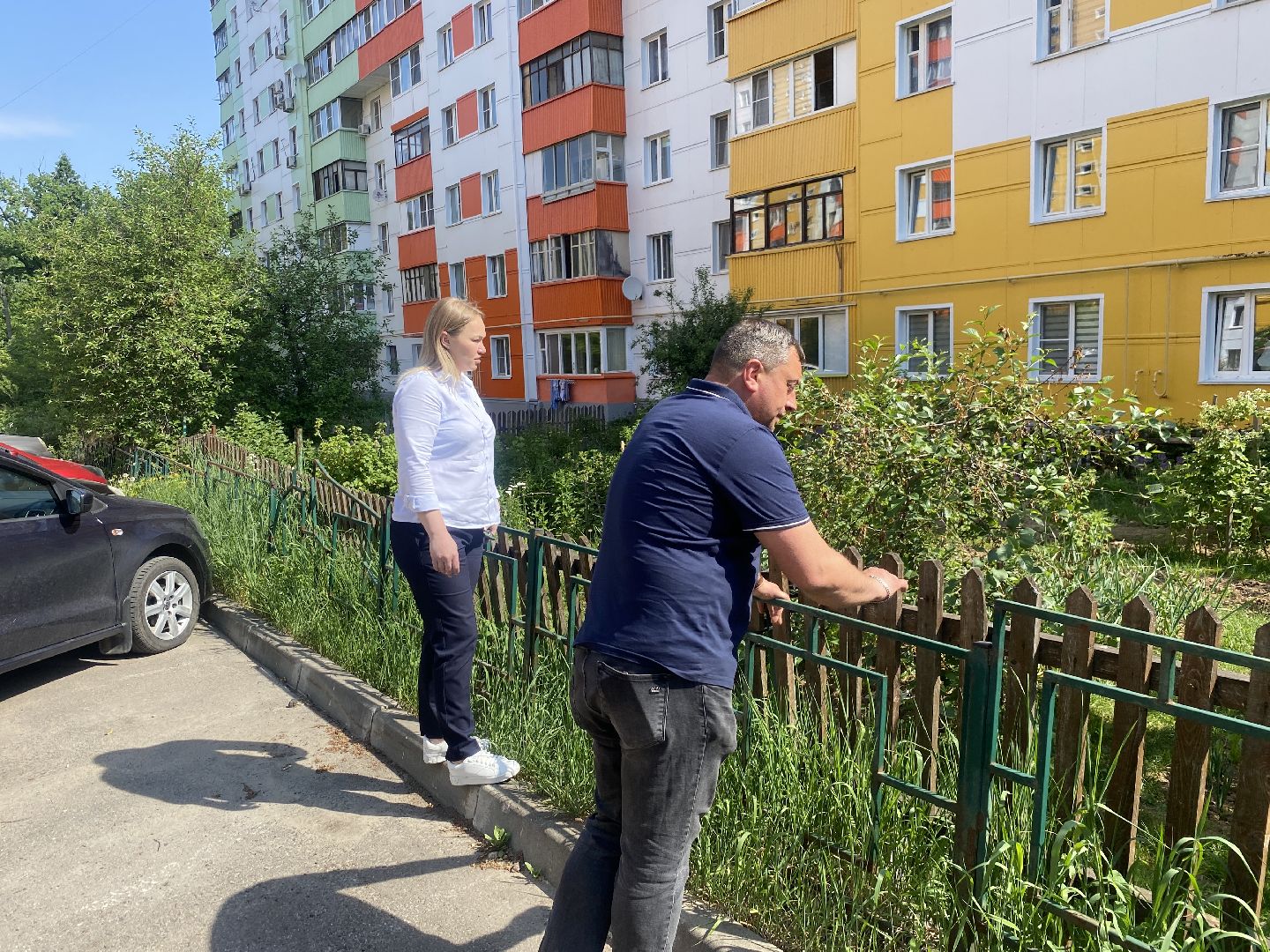 Власиха Солнечная, обход территории, озеленение двора, посадка деревьев, детская игровая площадка, власиха благоустройство,