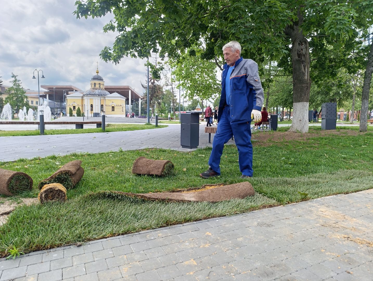 Бртнницы, Благоустройство, Газон, Замена газона, мбу благоустройство,