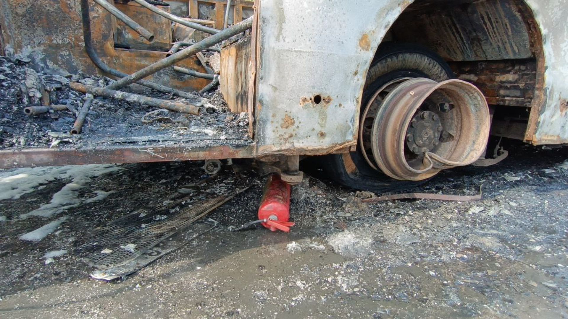 пожар, автобус,