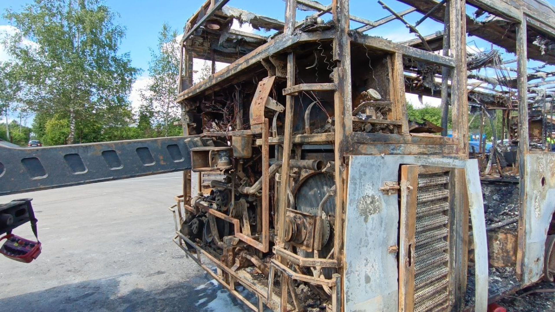 пожар, автобус,