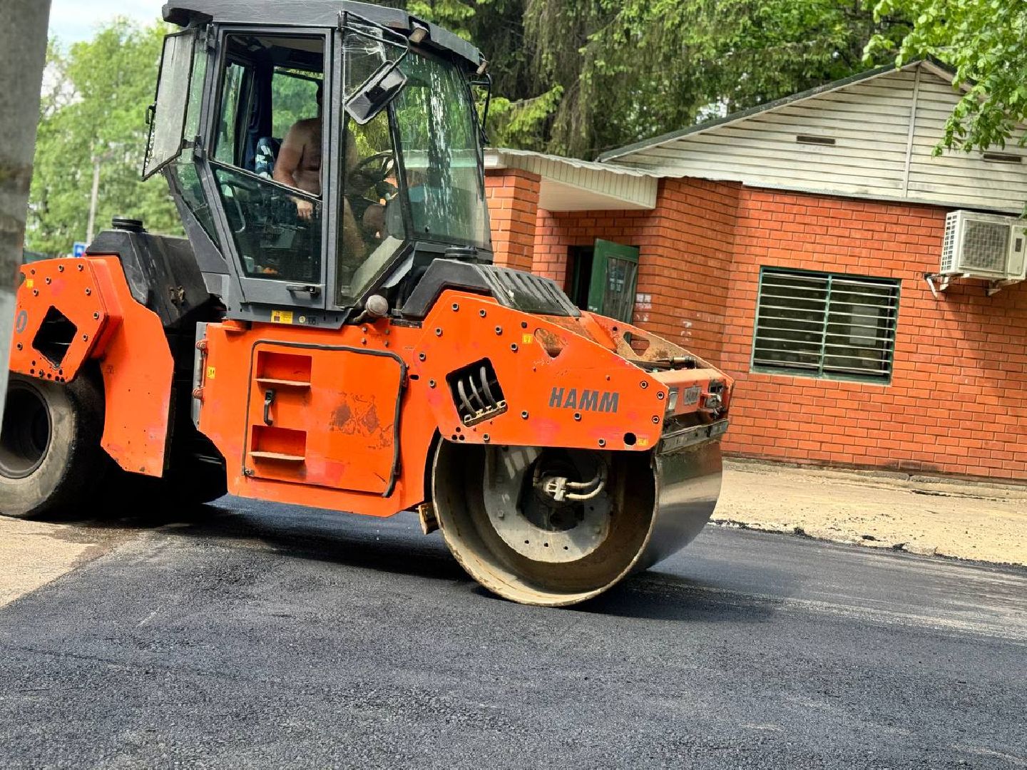 дорога, рабочие, восход,