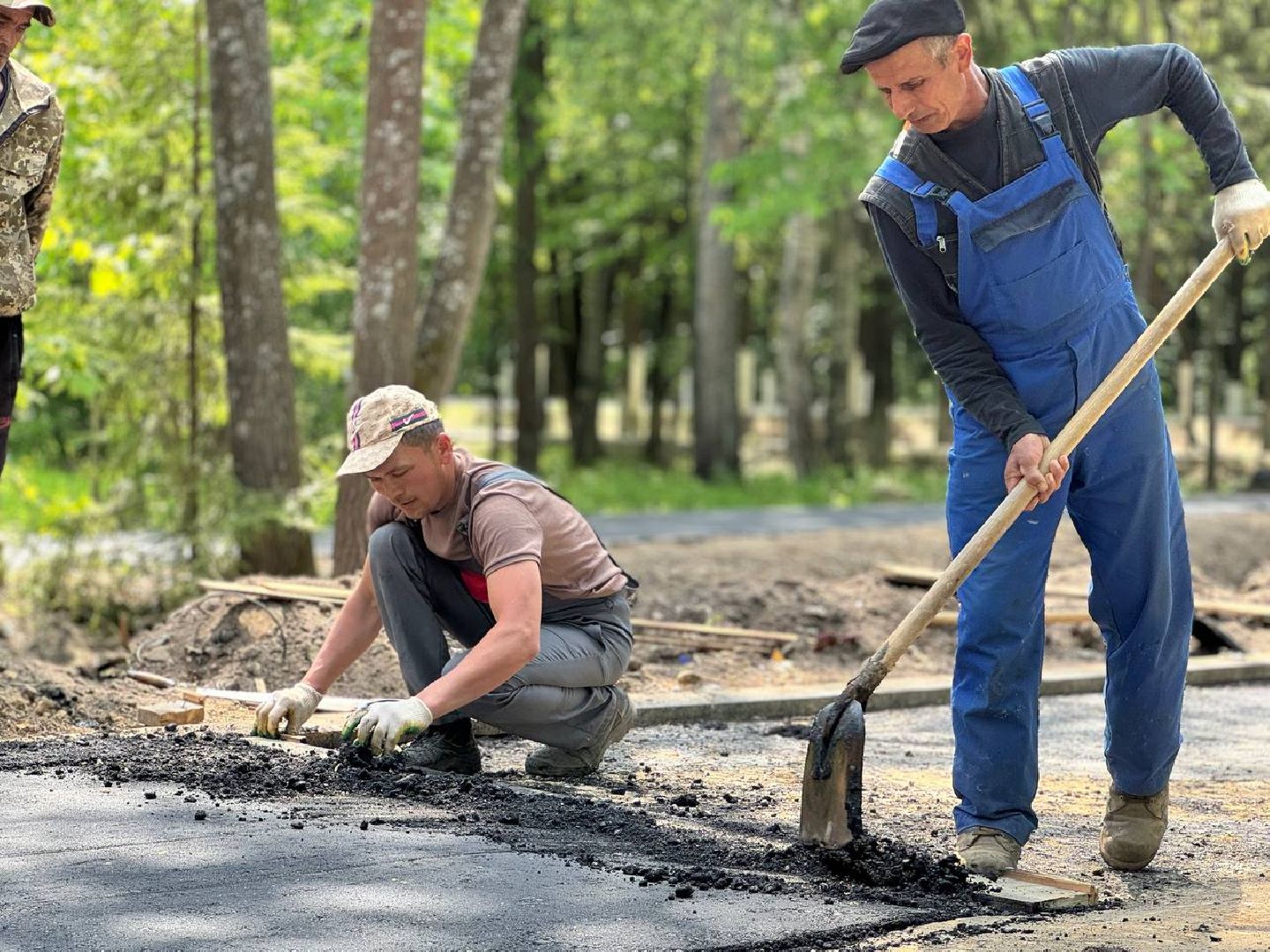дорога, рабочие, восход,