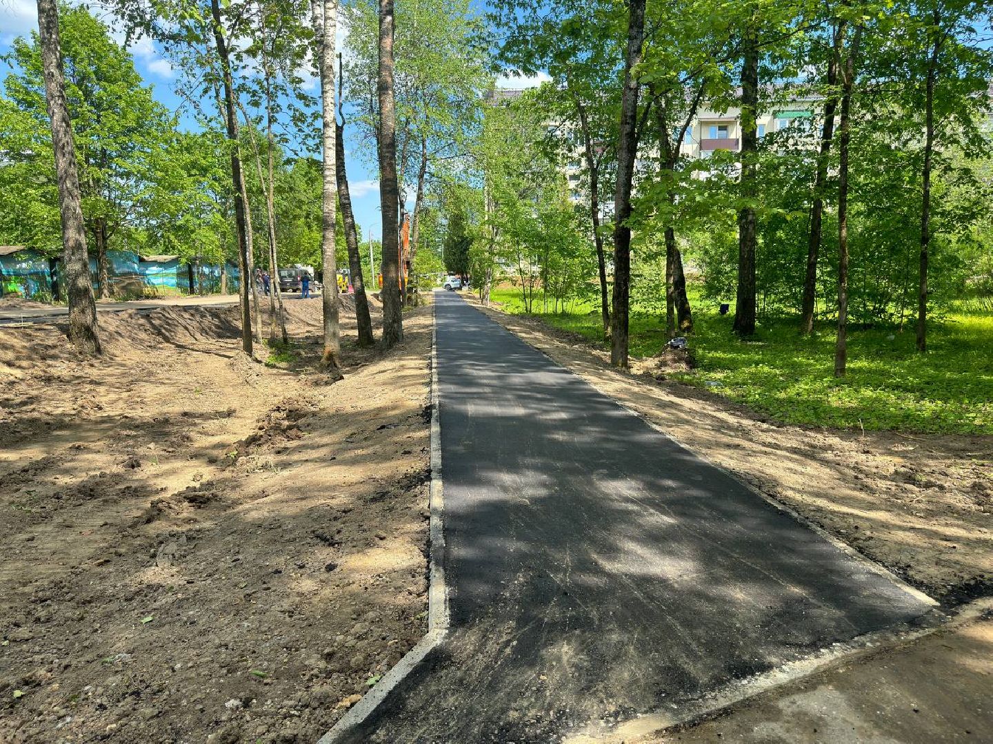 дорога, рабочие, восход,