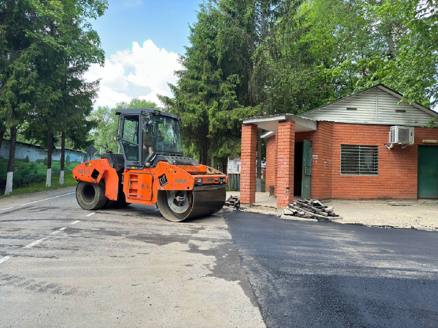 дорога, рабочие, восход,