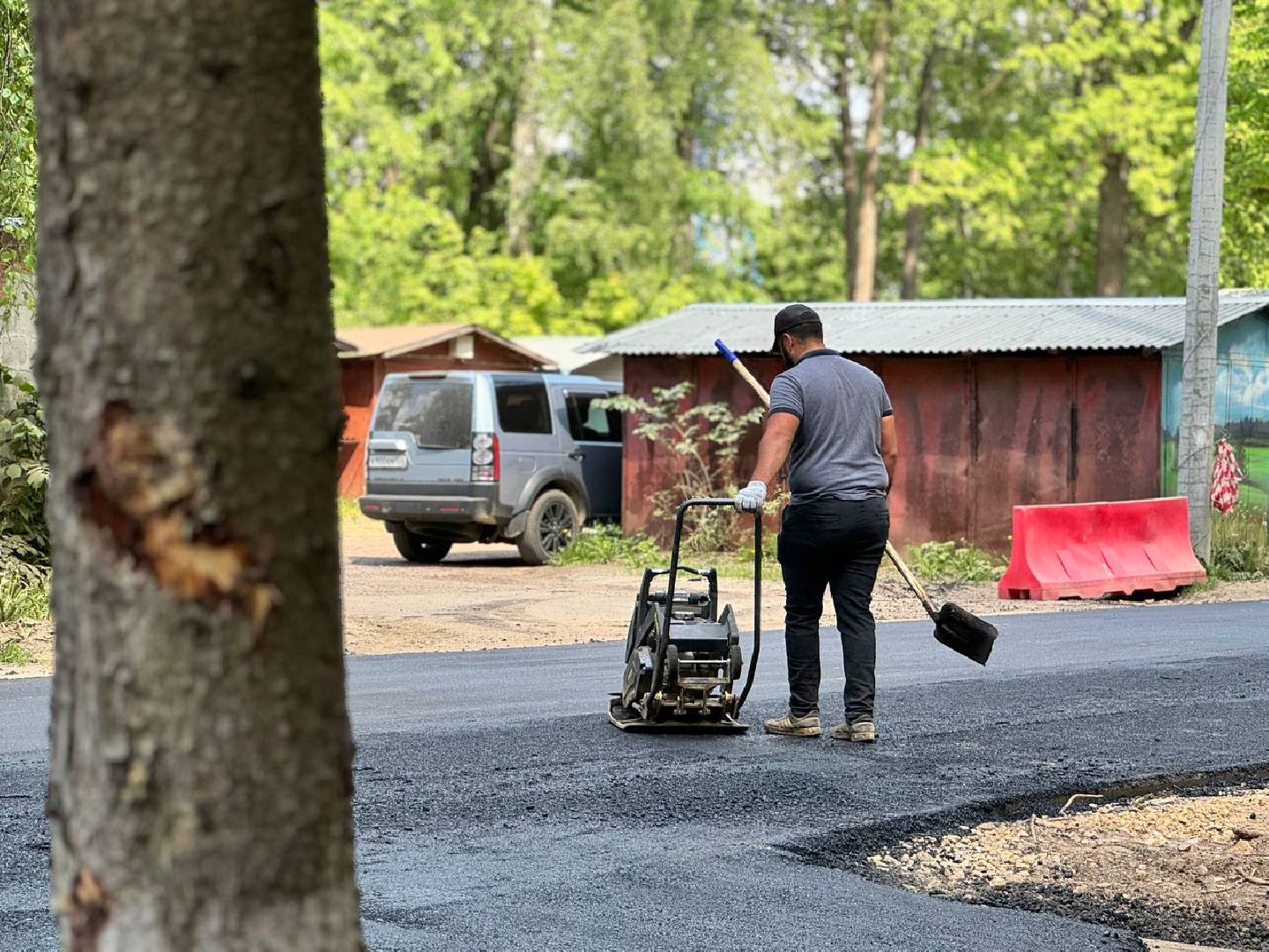 дорога, рабочие, восход,