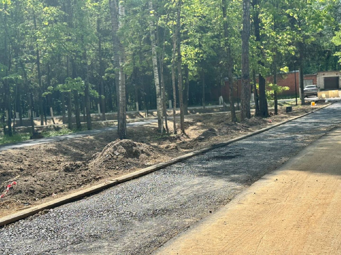 дорога, рабочие, восход,