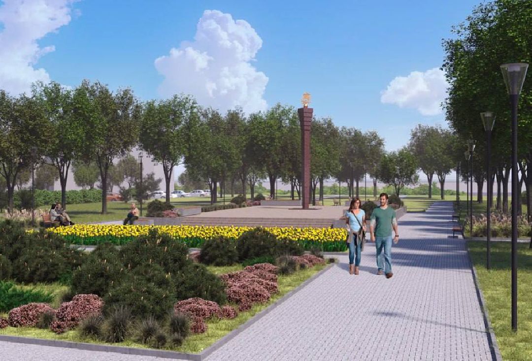 Подольск, стела, благоустройство