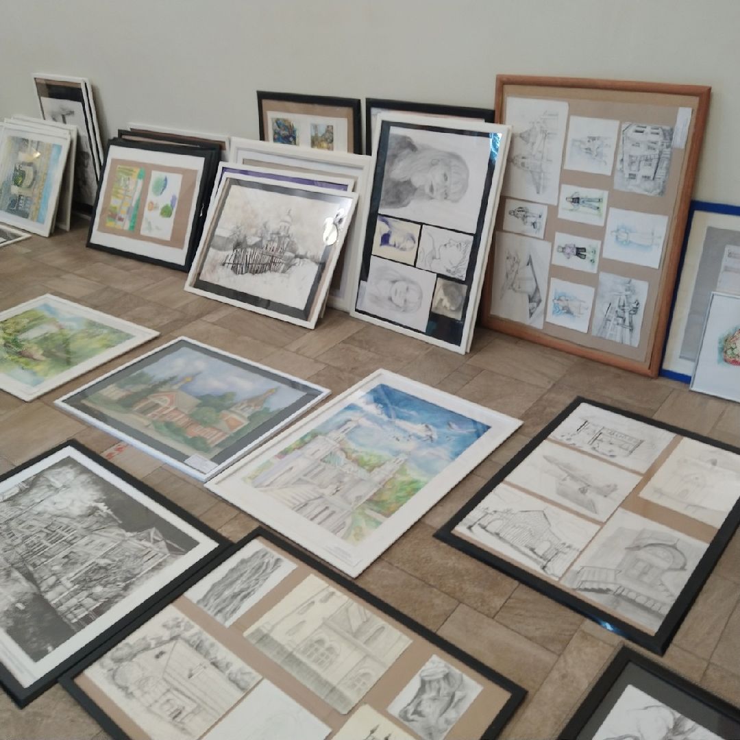 5 дом, галерея, ул Жуковского, пленэрные зарисовки, Нина Верникова, Наталия Трусилова, Екатерина Плугина, ЖДШИ 1, Жуковская Детская школа искусств 1,