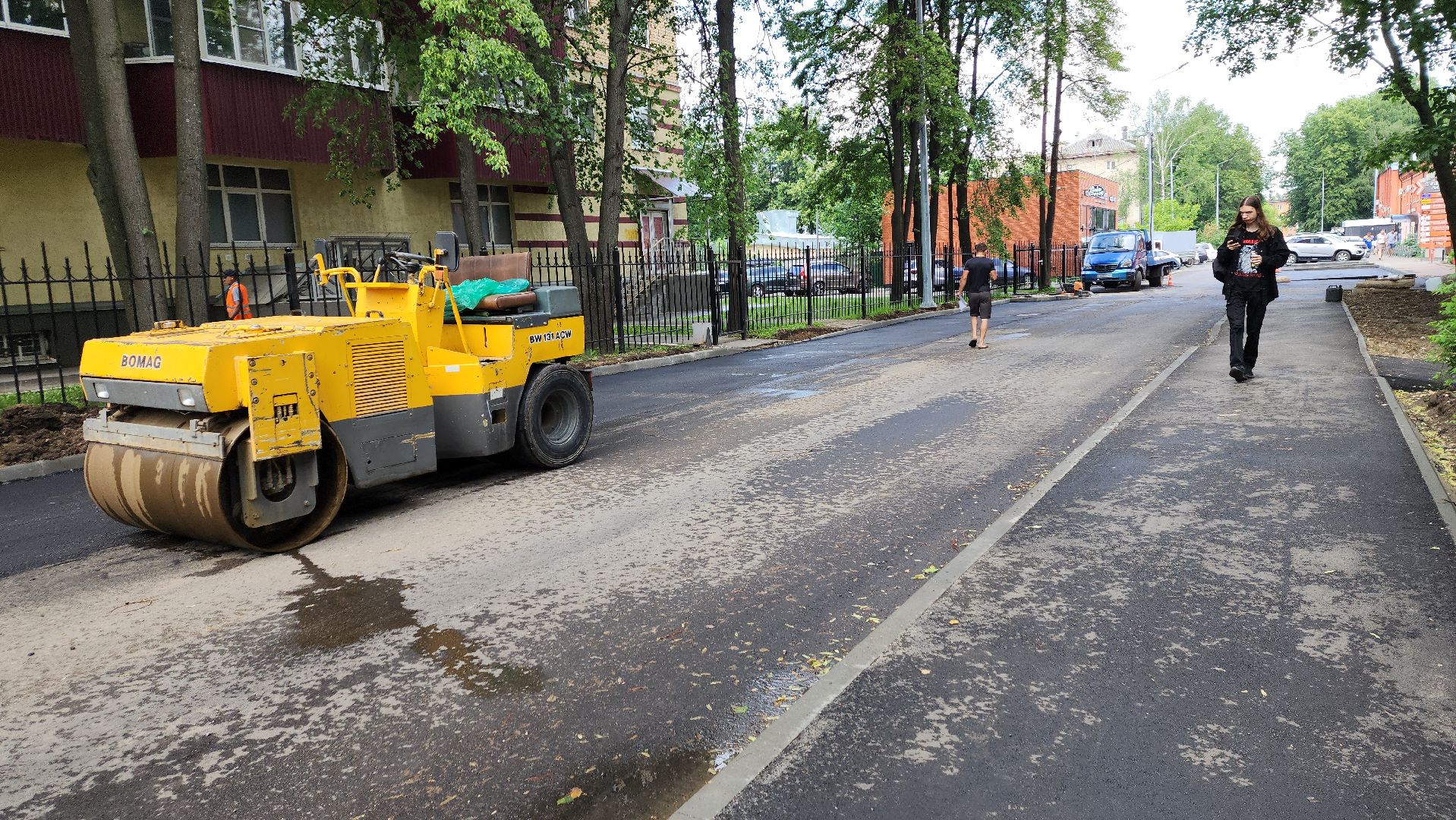 пушкино парк, дорожная инфраструктура, ремонт дороги, асфальтирование дорог,