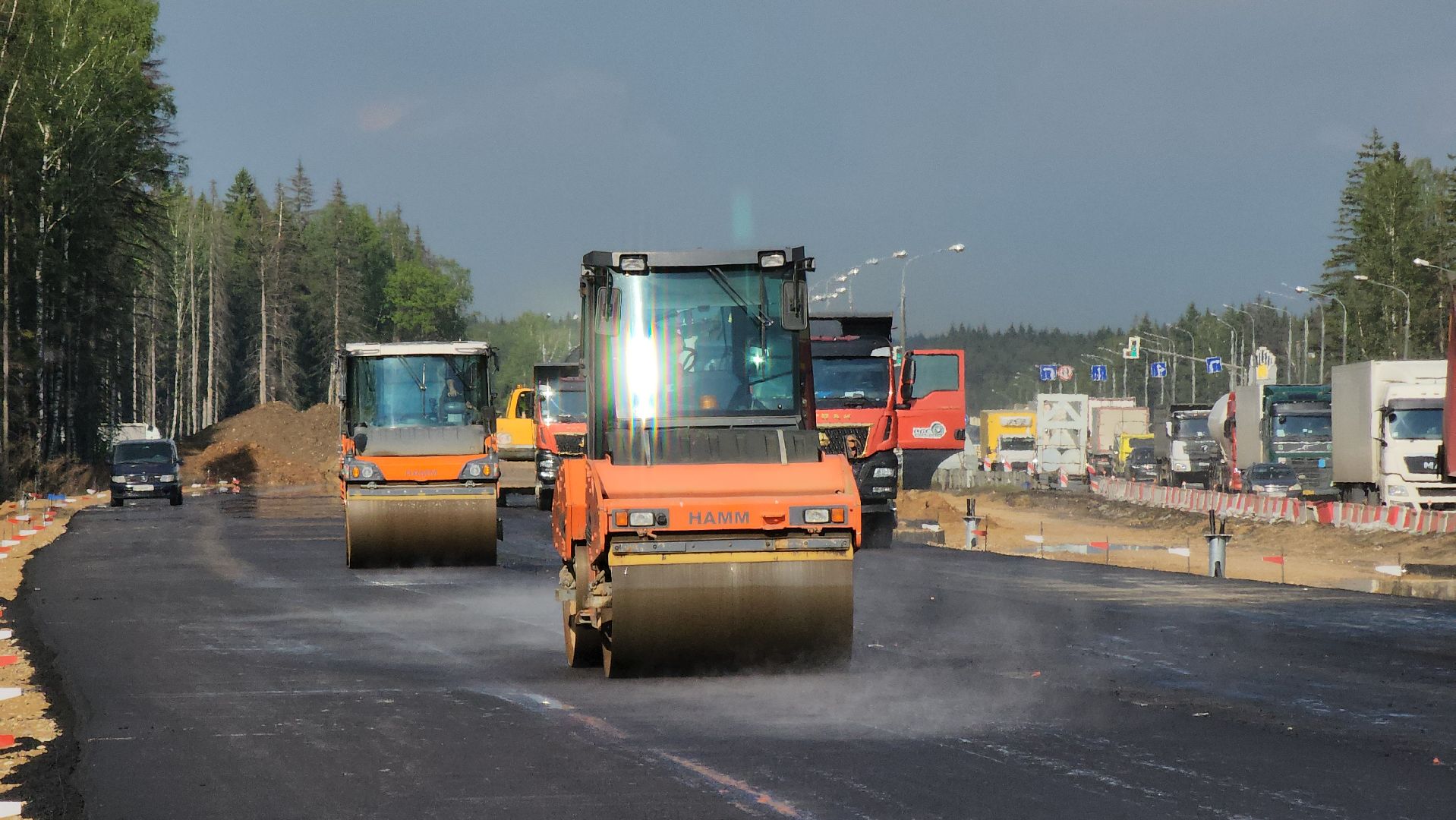 строительство, минское шоссе, строительство развязки, федеральная дорога, руза, дорохово, рузский городской округ,