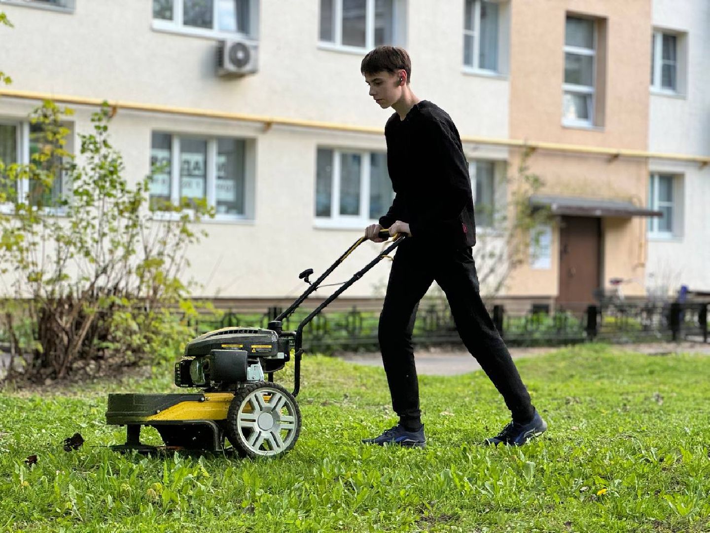 городок, газон, благоустройство,