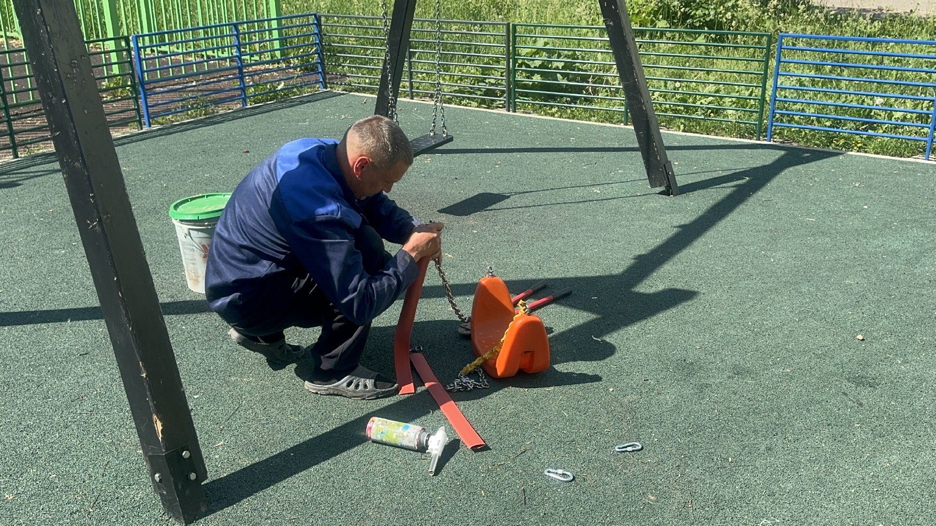 Солнечногорск, ремонт детских площадок, рабочие, Жители, Благоустройство,