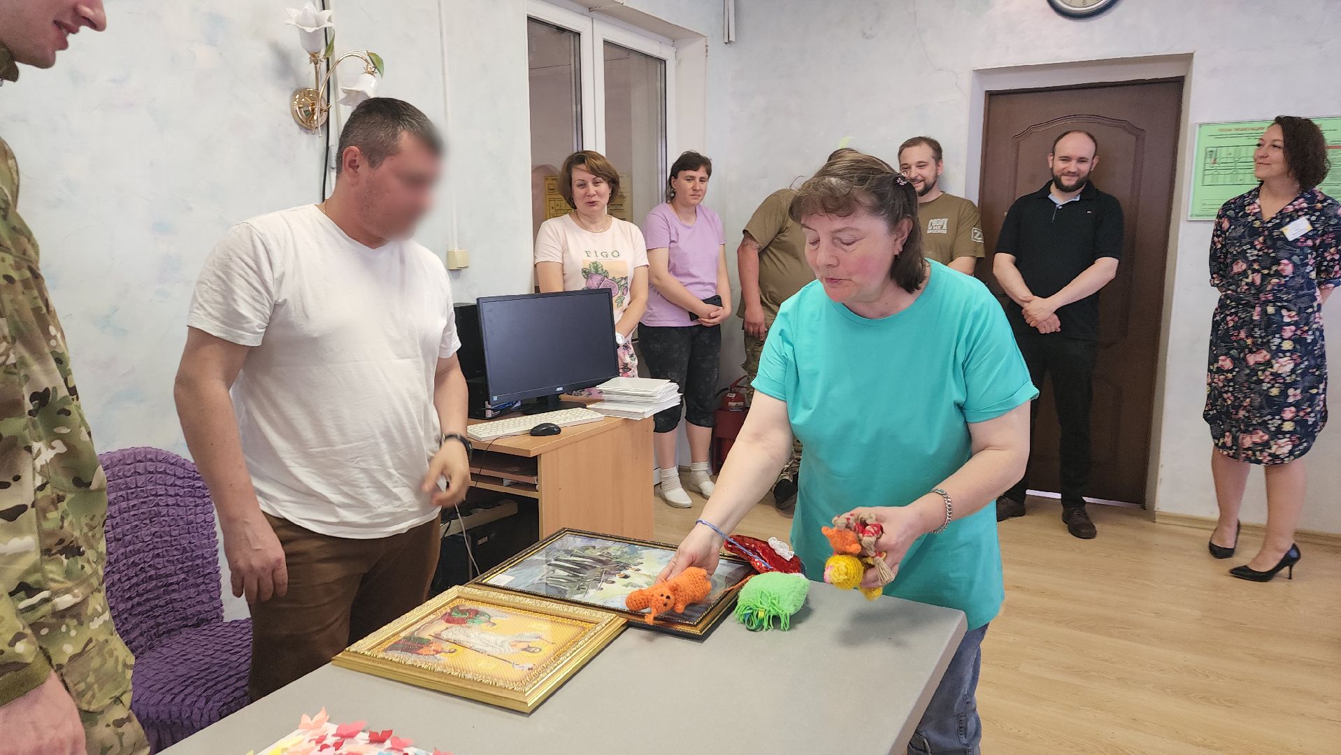 ивантеевка, дети инвалиды, взрослые, бойцы сво, встреча, подарки бойцам,