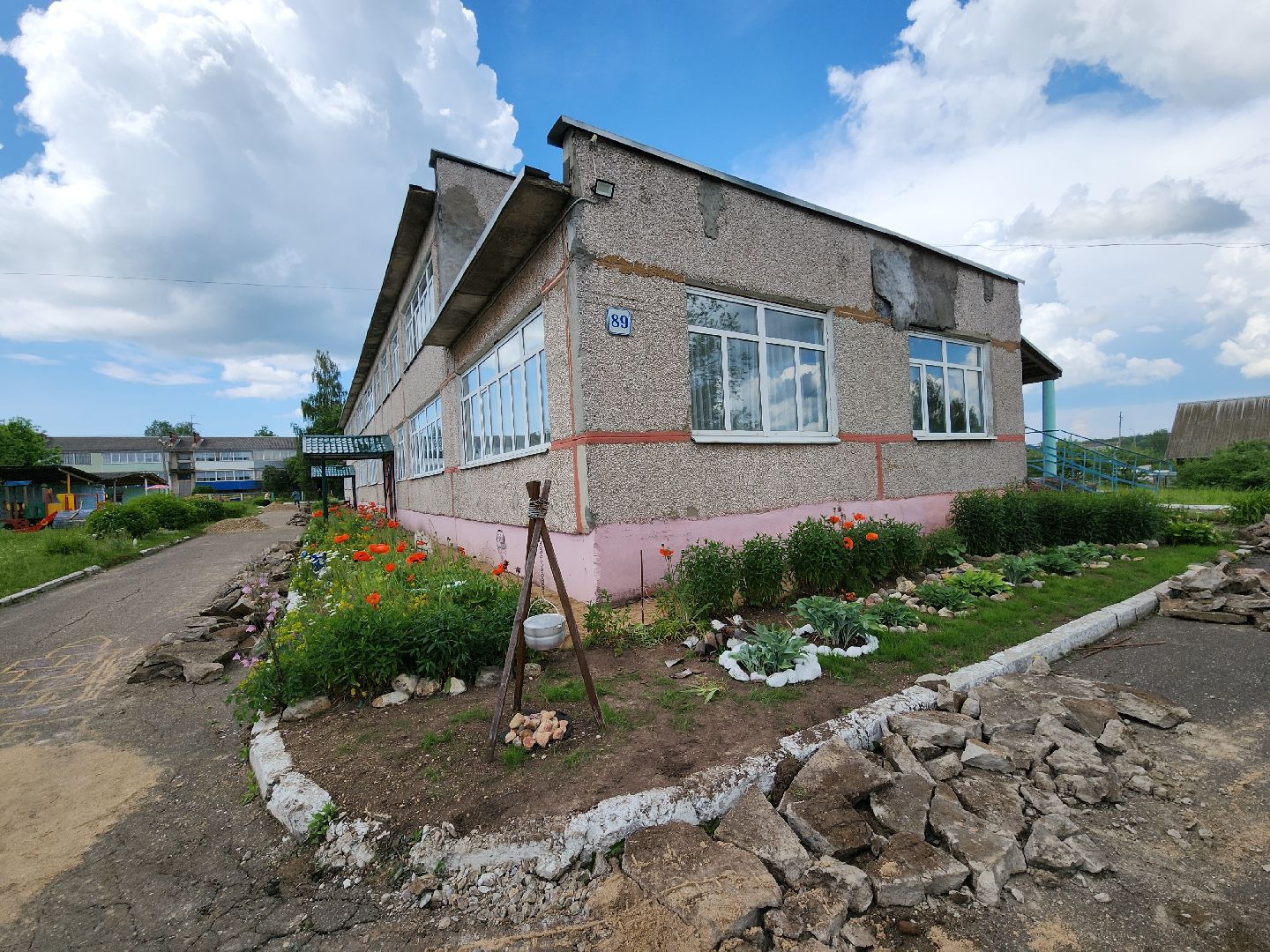 Ремонт, детский сад, орешки, отмостка, Ремонт отмостки, руза, рузский городской округ,