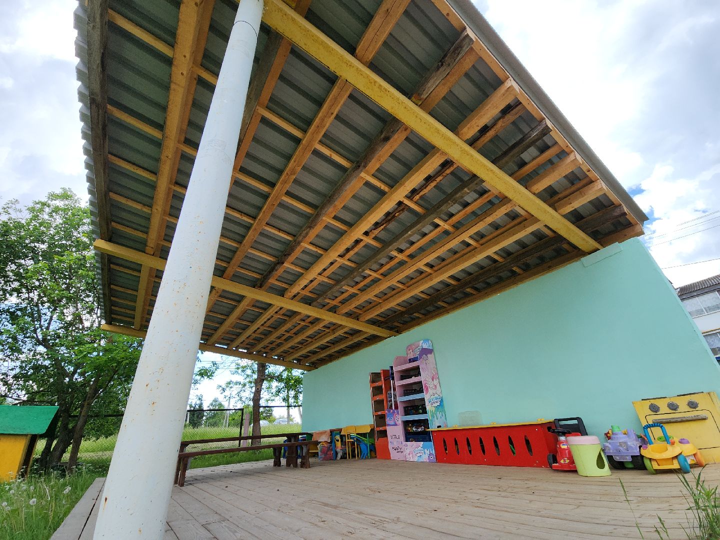 Ремонт, детский сад, орешки, отмостка, Ремонт отмостки, руза, рузский городской округ,