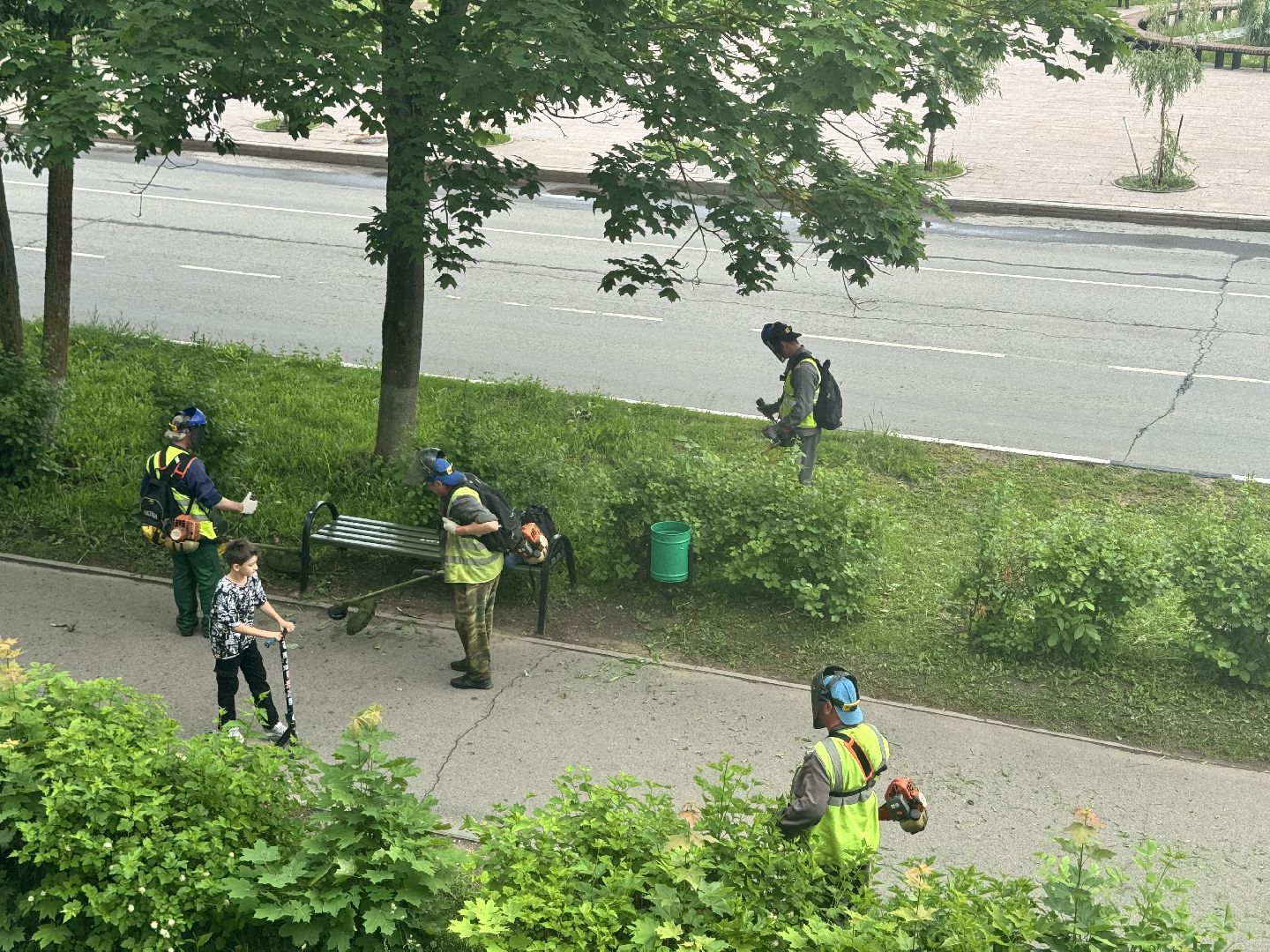 шаховская, покос травы, благоустойство,